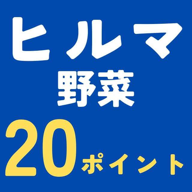 ヒルママーケットプレイスで野菜20ポイント